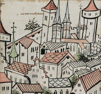 Konstanz um 1475 mit einer der ältesten Darstellungen des Münsters