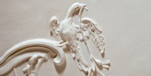 Stucco element with birds, Meersburg New Palace