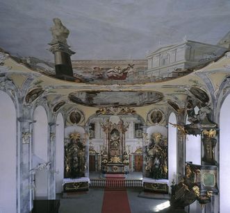 Kapelle des Priesterseminars Meersburg mit Fresken von Appiani, Foto: Staatliche Schlösser und Gärten Baden-Württemberg, Arnim Weischer