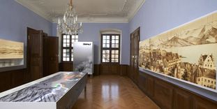View into the exhibition room, Meersburg New Palace