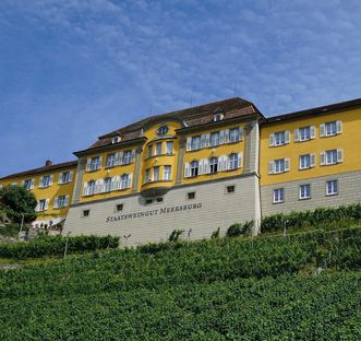 Das Staatsweingut Meersburg im Reithof des Neuen Schlosses