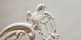 Stucco element with birds, Meersburg New Palace