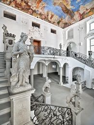 Nouveau Château de Meersburg, escalier; l'image: Staatliche Schlösser und Gärten Baden-Württemberg, Arnim Weischer