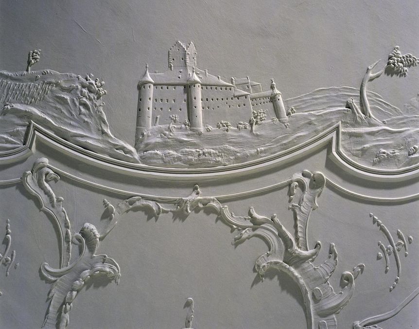 Burg Meersburg, Stuckdetail im Neuen Schloss Meersburg
