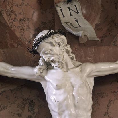 Altar figure of Jesus in the palace church, Meersburg New Palace