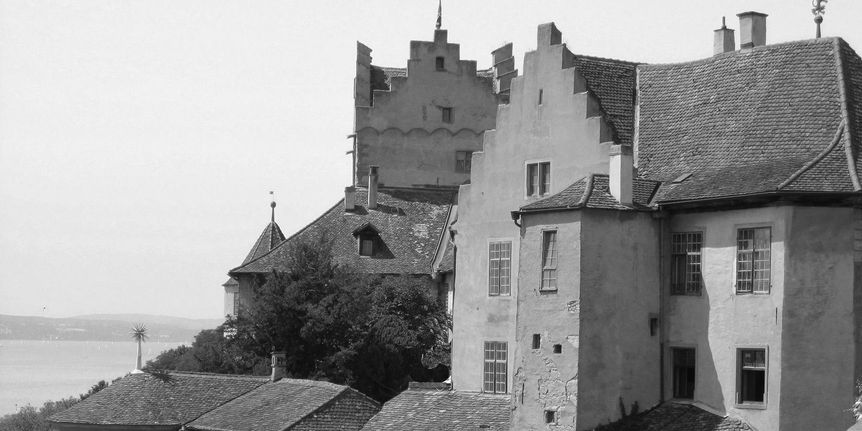 Altes Schloss Meersburg, Ansicht vom Bodensee.