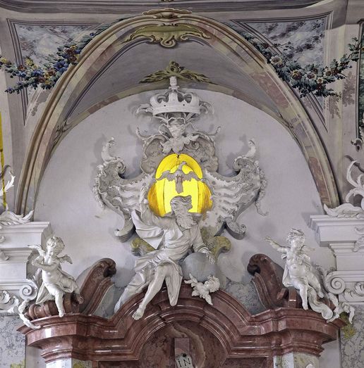 Meersburg New Palace, Stucco sculpture in the palace chapel