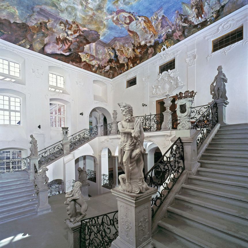 Nouveau Château de Meersburg, escalier