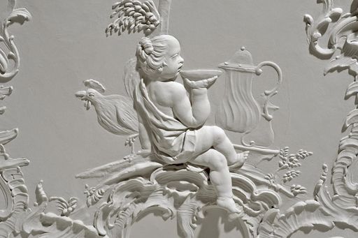 « Matin », ouvrage en stuc rococo tardif de Carlo Pozzi, 1760/62, nouveau château de Meersburg 