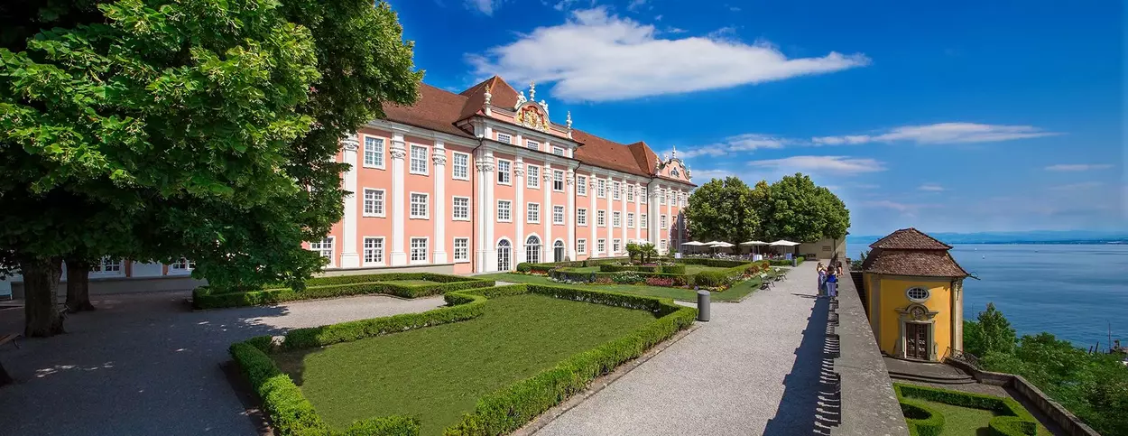 Neues Schloss Meersburg, Außenansicht Terrasse