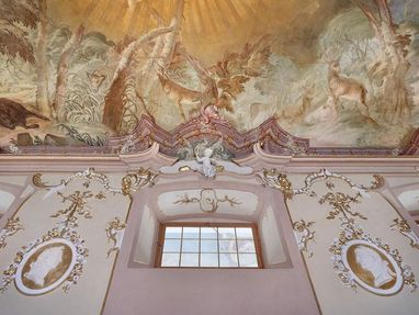 Neues Schloss Meersburg, Stuck an den Wänden