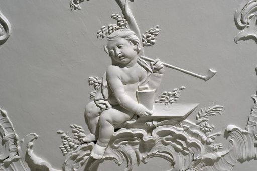 “Evening”, late Rococo stucco by Carlo Pozzi, 1760/62, Meersburg New Palace